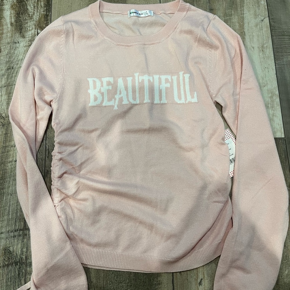 Beautiful pink sweater!